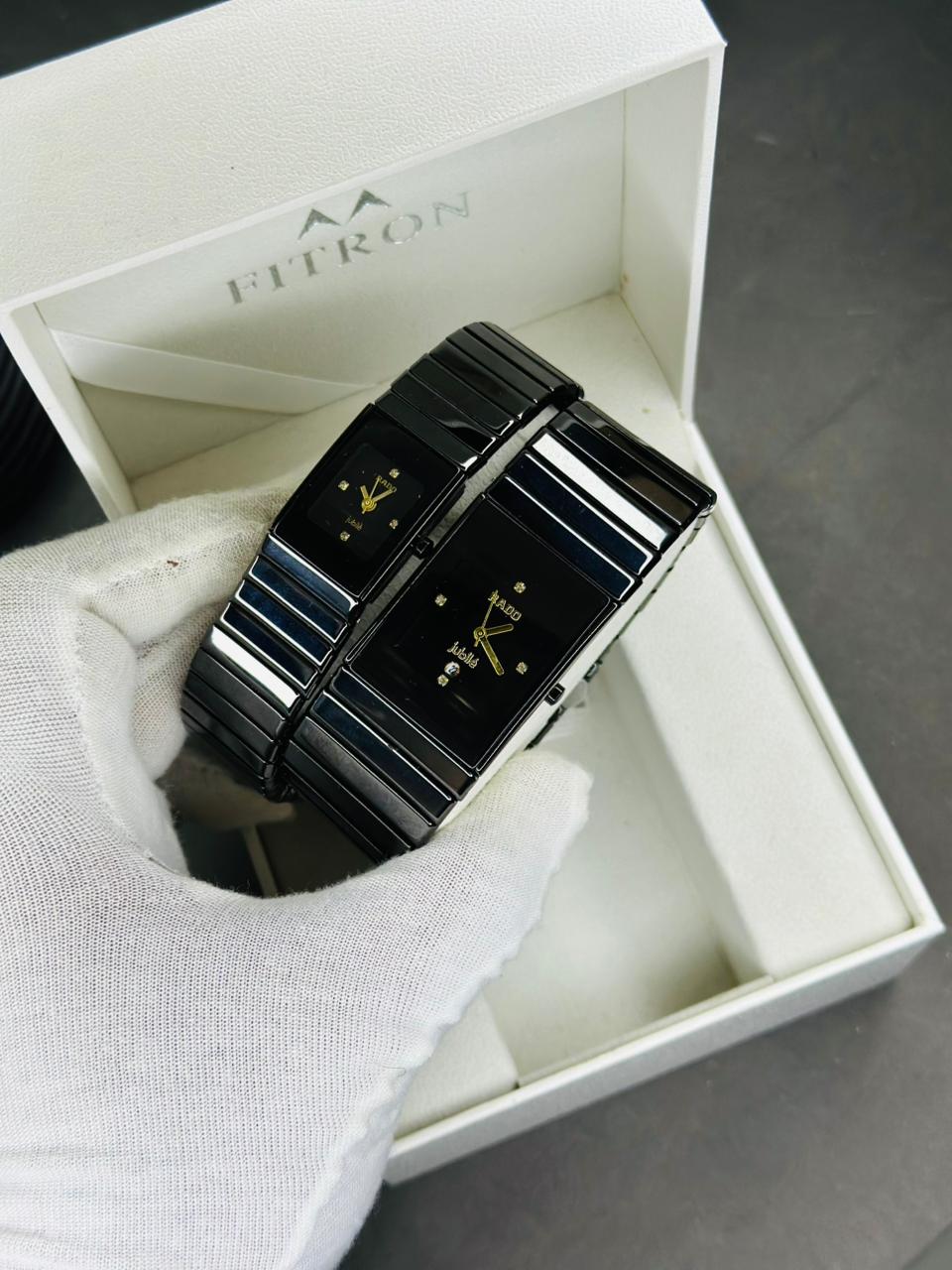 💞 Rado Couple Watch – Master Lock | Premium Quality
