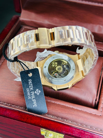 Patek Philippe Genève – Rose Gold Master Copy Automatic With Original Box