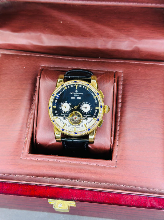 Patek Philippe Genève – Automatic Gold Edition with Black Dial