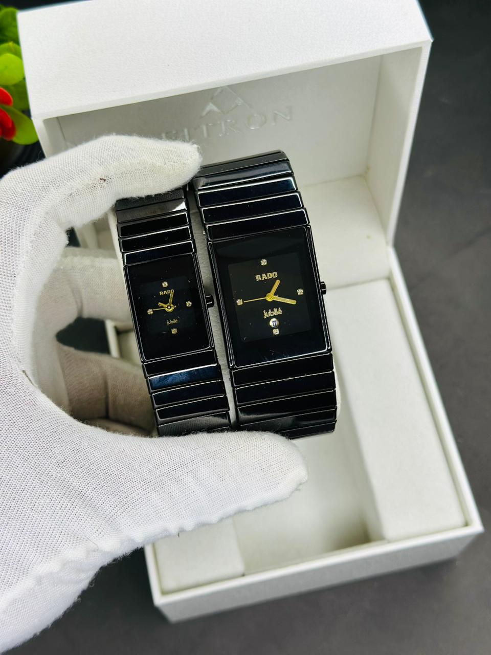 💞 Rado Couple Watch – Master Lock | Premium Quality